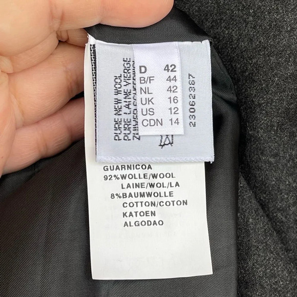 Louis Feraud Virgin wool floral embroidery jacket size 12 - Picture 10 of 13